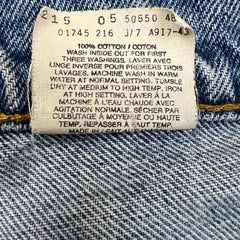 Vintage 90s Levi's 550 Jeans Men 36x27 Blue Relaxed Fit Tapered Leg Faded Denim Pants