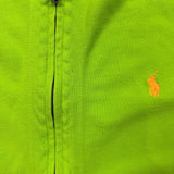 Vintage 90s Polo Ralph Lauren Hoodie Mens Large Green Pony Full Zip Lightweight