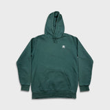 Adidas Originals Hoodie Mens Medium Green Trefoil Spell Out Hooded Sweater