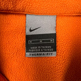 Vintage Y2K Nike Sportswear Fleece Mens Medium Orange Swoosh 1/4 Zip Pullover Jacket