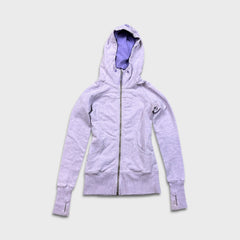 Lululemon Scuba Hoodie Womens Medium Purple Light Cotton Full Zip Sports Sweater