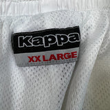 Vintage Y2K Kappa Gara AS Roma Track Pants Mens 2XL White Athletic Sportswear FIFA