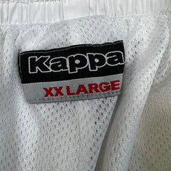 Vintage Y2K Kappa Gara AS Roma Track Pants Mens 2XL White Athletic Sportswear FIFA