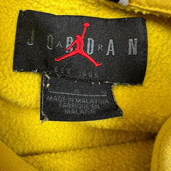 Nike Air Jordan Brand Hoodie Mens Large Yellow Jumpman Pullover Hooded Sweatshirt