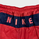 Vintage 90s Nike Sportswear Shorts Mens Large Red Swoosh Lined Pocketed Athletic Swim Trunks