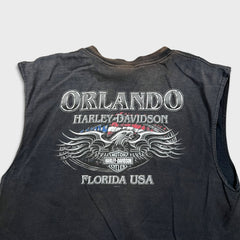 Vintage 2006 Harley Davidson Sleeveless Tee Mens XL Black USA Florida