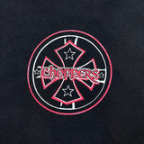 Vintage Y2K West Coast Choppers T Shirt Mens Large Black Double Side Cross Biker Tee
