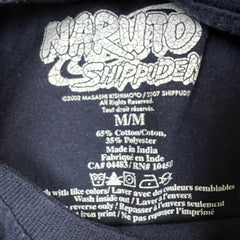 Naruto Shippuden Mens Medium Blue Graphic Anime Tee
