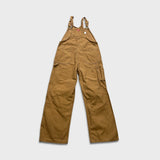 Dickies Overalls Mens 36x32 Brown Bib Hammer Loop Workwear Carpenter Canvas