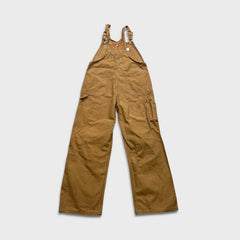 Dickies Overalls Mens 36x32 Brown Bib Hammer Loop Workwear Carpenter Canvas