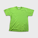 Vintage Y2K Jerzees Blank T Shirt Mens Large Green Heavyweight Short Sleeve Tee