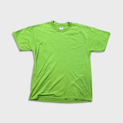 Vintage Y2K Jerzees Blank T Shirt Mens Large Green Heavyweight Short Sleeve Tee