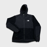 The North Face Jacket Womens Medium Black Denali Polartec Hooded Full Zip Fleece
