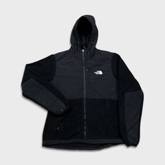 The North Face Jacket Womens Medium Black Denali Polartec Hooded Full Zip Fleece