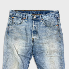 Levi's 501 Jeans Mens 31x32 Blue Original Fit Straight Distressed Denim Pants