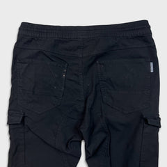 Projek Raw Pants Mens Large Black Taper Leg Cargo Utility Casual Trousers