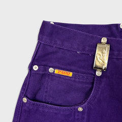 Vintage PACO Jeans Mens 32x34 Purple Straight Baggy Fit Denim 90s Pants