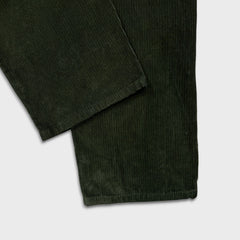 Levi's 502 Pants Mens 34x30 Green Corduroy Tapered Stretch Regular Fit Mid Rise