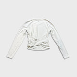 Lululemon All It Takes Back-Twist Ribbed Long Sleeve Shirt Womens Size 4 White