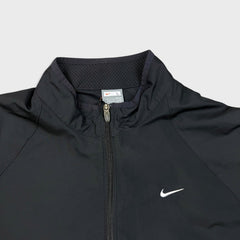 Vintage Y2K Nike Sportswear Jacket Mens Large Black Swoosh Full Zip Windbreaker Bomber
