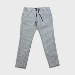 Projek Raw Plaid Bungee Pants Mens 38x30 Gray Drawstring Taper Leg Casual Trouser
