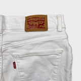 Levi's Bermuda Shorts Womens Size 28 White Classic Stretch Floral Denim Jorts