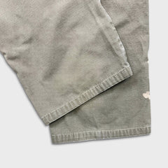 Vintage Y2K Wrangler Riggs Pants Mens 34x28 Gray Ripstop Carpenter Double Knee Cargo