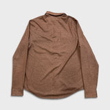 Lululemon Soft Knit Overshirt Mens Large Brown Relaxed Fit Button Up Shirt
