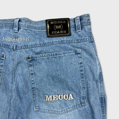 Vintage Mecca Jeans USA Mens 40x34 Blue Baggy Hip Hop Light Wash Denim Y2K Pants