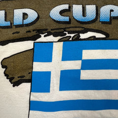 Vintage 1994 Greece FIFA World Cup T Shirt Mens XL White Soccer Sports Tee