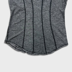 Lululemon Between The Lines Long Sleeve Womens Size 4 Gray Sportswear Shirt