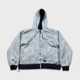 Vintage 90s Reebok Jacket Mens Medium Black Full Zip Reversible Hooded