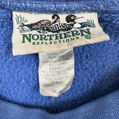 Vintage 90s Northern Reflections Sweatshirt Mens Medium Blue Nature Pullover