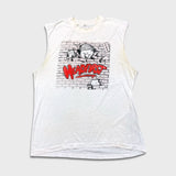 Vintage 80s URIAH HEEP Head First Sleeveless Mens Medium White Rock Promo Band Tank Top
