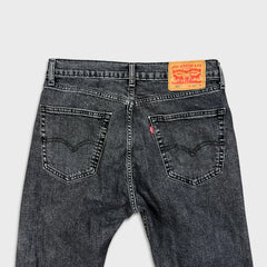 Levi's 505 Jeans Mens 32x26 Black Regular Fit Straight Leg Dark Wash Denim Pants