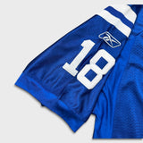 Vintage 2009 Reebok Peyton Manning Colts Jersey Mens 3XL Blue NFL Super Bowl Captain Patch