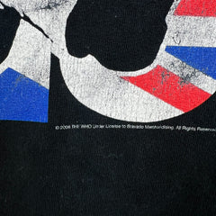 Vintage 2006 The Who T Shirt Mens Medium Black World Tour Double Sided Band Tee