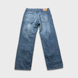 Vintage Y2K Levi's 569 Jeans Mens 36x34 Blue Loose Straight Medium Wash Faded Baggy Denim Pants