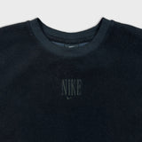 Nike Sportswear Fleece Mens Small Black Center Swoosh Pullover Jacket