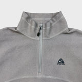 Vintage Y2K Nike ACG Fleece Mens XL Gray 1/4 Zip Therma Fit Pullover Jacket