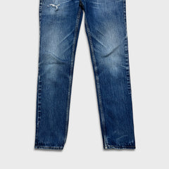 Levi's 511 Jeans Mens 32x32 Blue Slim Fit Distressed Medium Wash Faded Denim Pants