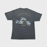 Vintage Y2K West Coast Choppers T Shirt Mens Large Gray Faded Jesse James Chopper Tee