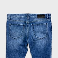 HUGO BOSS Jeans Mens 36x30 Blue Slim Straight Fit Stretch Medium Wash Denim Pants