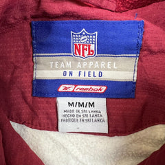 Vintage Y2K Reebok Washington Redskins Heavy Jacket Mens Medium White 1/4 Zip NFL Football