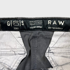 G-Star Raw Pants Mens 30x27 Gray Rovic Zip Straight Utility Cargo Casual