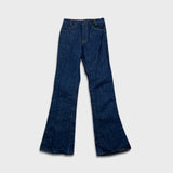 Vintage 80s Levi's 684 Jeans Mens 28x32 Blue Big Bells Bell Bottoms Dark Wash Orange Tab Denim Pants
