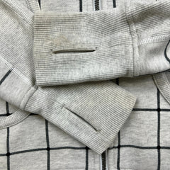 Lululemon Scuba Hoodie Womens Size 8 Gray Striped Full Zip Hooded Sweatshirt