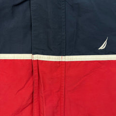 Nautica Jacket Mens Large Red Full Zip N-83 Outdoor Bomber Coat