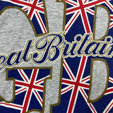 Vintage 90s Great Britain Union Jack T Shirt Mens XL Gray Single Stitch Flag Tee