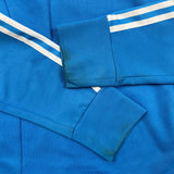 Vintage Y2K Adidas Originals Sweatshirt Mens Medium Blue 3 Stripes Full Zip Tracksuit Top